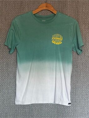 Volcom Green to White Boys Ombre Logo Tee